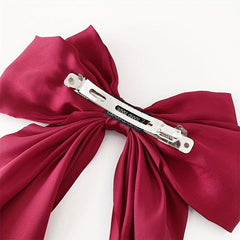 Large Streamer Bow Hair Clip French Barrette Hair Accessories For Women Girls