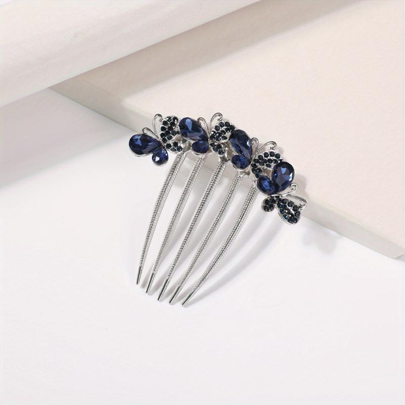 Rhinestone Butterfly Hair Comb Hair Pin Hair Decoration For Women Girls