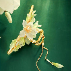 Flower & Tassel Hair Claw Bohemia Style Banana Clip