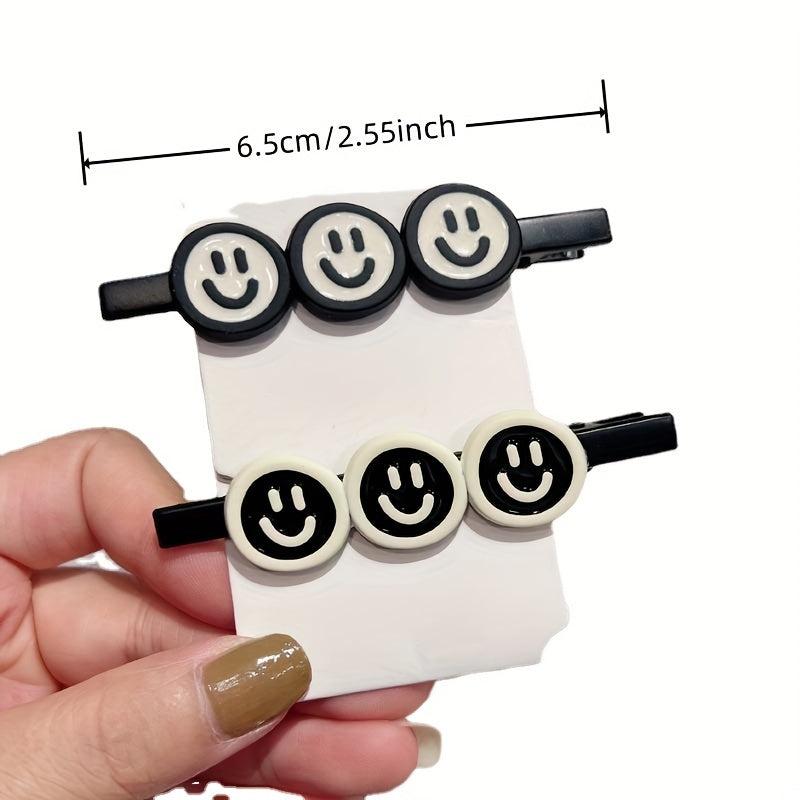 Alloy Smiley Face Hair Clip Girl's Side Clip Headwear Hair Accessories Female