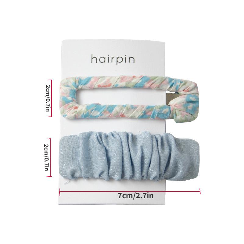 Floral Pattern Hollow Rectangle Shaped Hair Clip Set