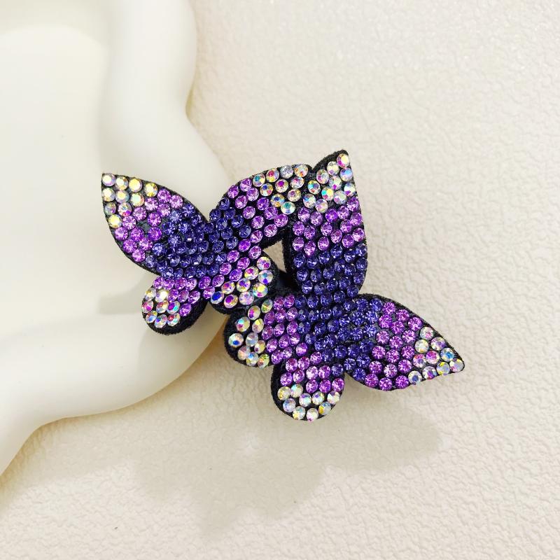 Colorful Rhinestone Butterfly Hair Clip for Women and Girls