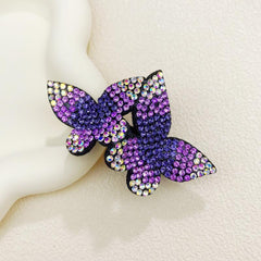 Colorful Rhinestone Butterfly Hair Clip for Women and Girls