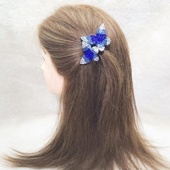 Colorful Rhinestone Butterfly Hair Clip for Women and Girls