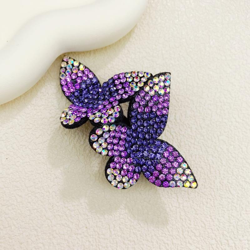 Colorful Rhinestone Butterfly Hair Clip for Women and Girls