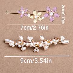 4pcs Flower Hair Pin Clip Summer Barrette Hair Slides Clip