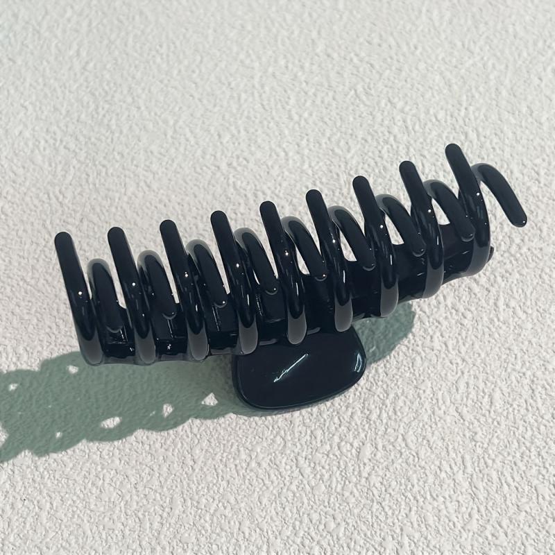 6pcs Large Hair Claw Vintage Glossy Style Shark Claw Hair Accessories