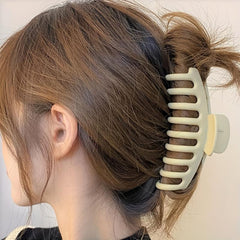 6pcs Large Hair Claw Vintage Glossy Style Shark Claw Hair Accessories