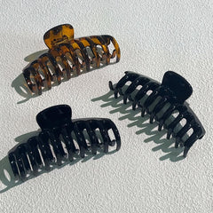 6pcs Large Hair Claw Vintage Glossy Style Shark Claw Hair Accessories