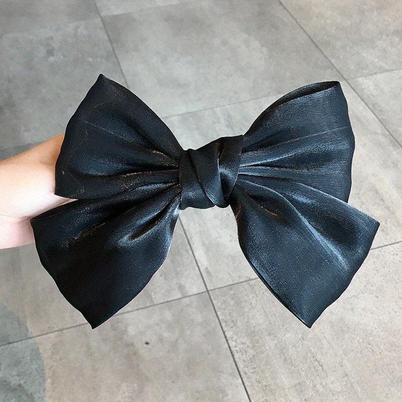 Satin Bowknot Hair Clip French Barrette Y2K Hair Accessories Women