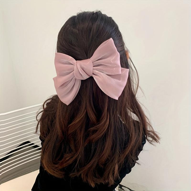 Satin Bowknot Hair Clip French Barrette Y2K Hair Accessories Women