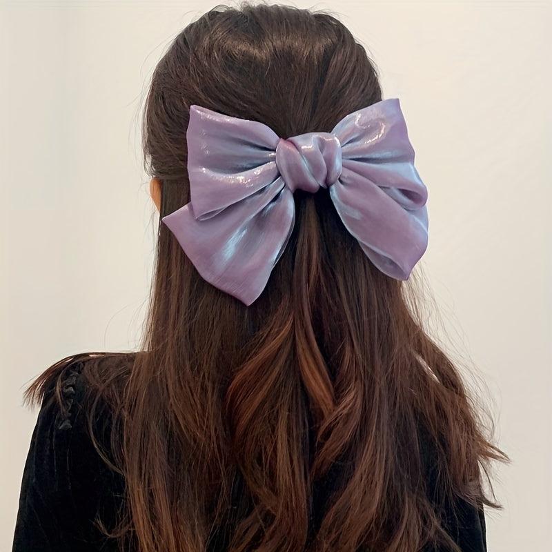 Satin Bowknot Hair Clip French Barrette Y2K Hair Accessories Women