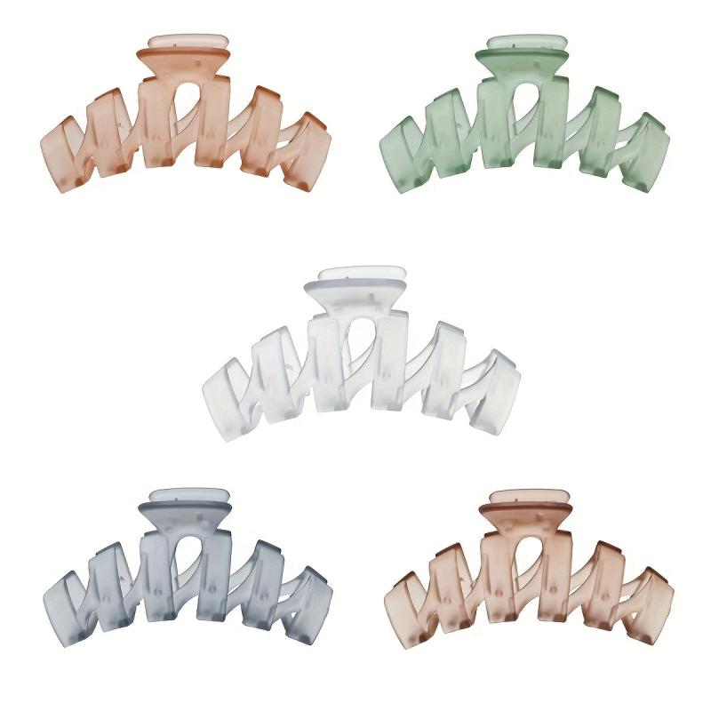 Frosted Twist Hair Claws Transparent Shark Claws Hair Accessories