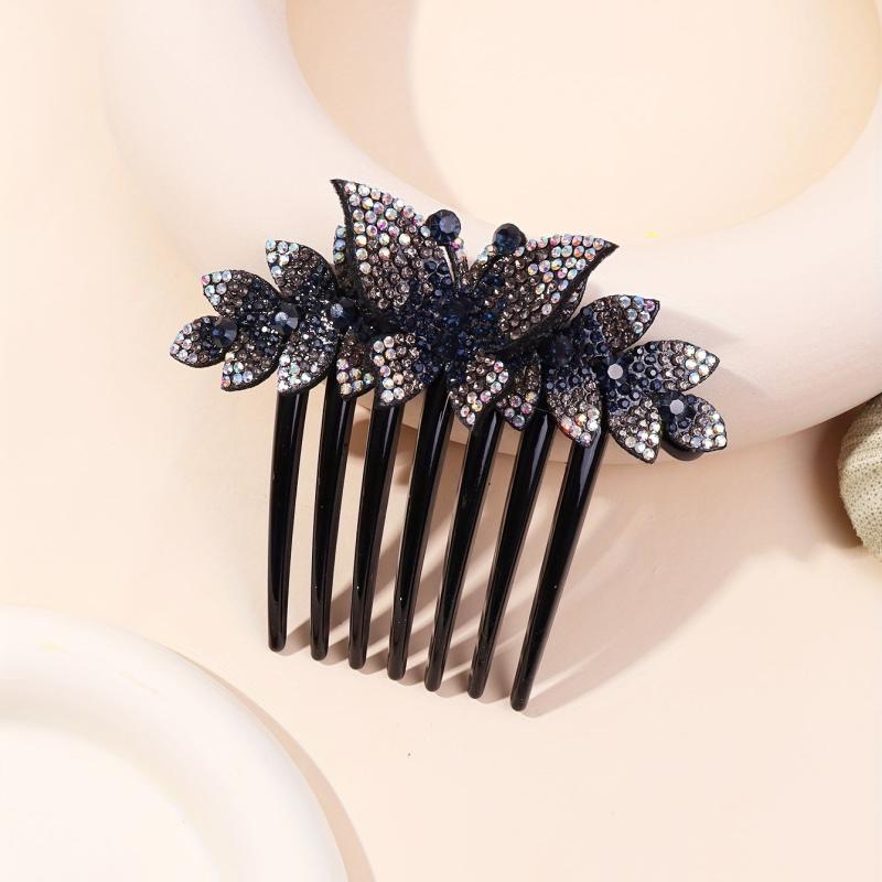 Rhinestone Butterfly Hair Comb Baroque Hair Pin