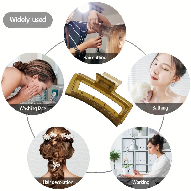 4pcs Jelly Hair Claw Non slip Hair Claws Ladies Girls Hair Claws