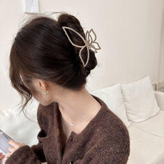Large Hollow Butterfly Hair Claw for Women