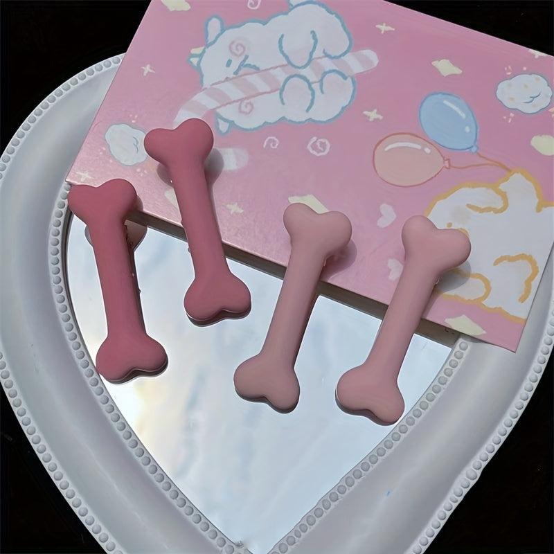 2pcs Bone Shape Hair Clip Y2K Hair Accessories Side Clip