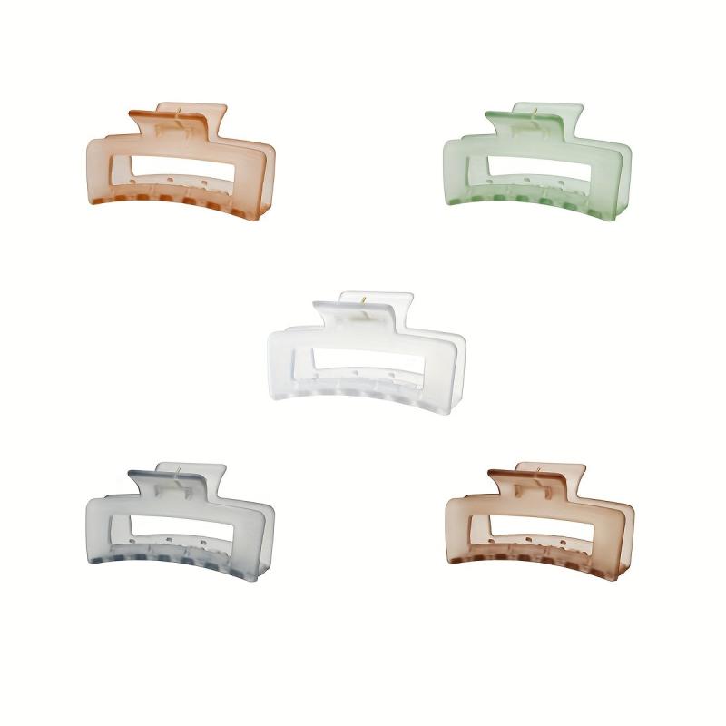 Transparent Rectangle Hair Claws Matted Texture Hair Accessories