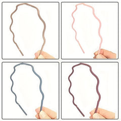 9pcs Thin Wavy Headband Solid Hair Band Toothed Head Band Hair Accessories