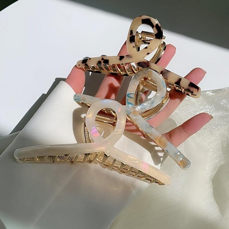 Metal Acetate Hair Claw Clip Strong Hold Hair Jaw Clip