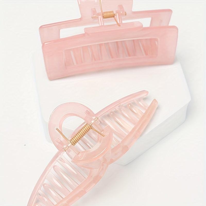 2pcs Transparent Square Hair Claw Hair Accessories