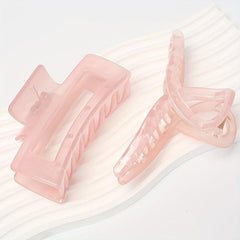 2pcs Transparent Square Hair Claw Hair Accessories