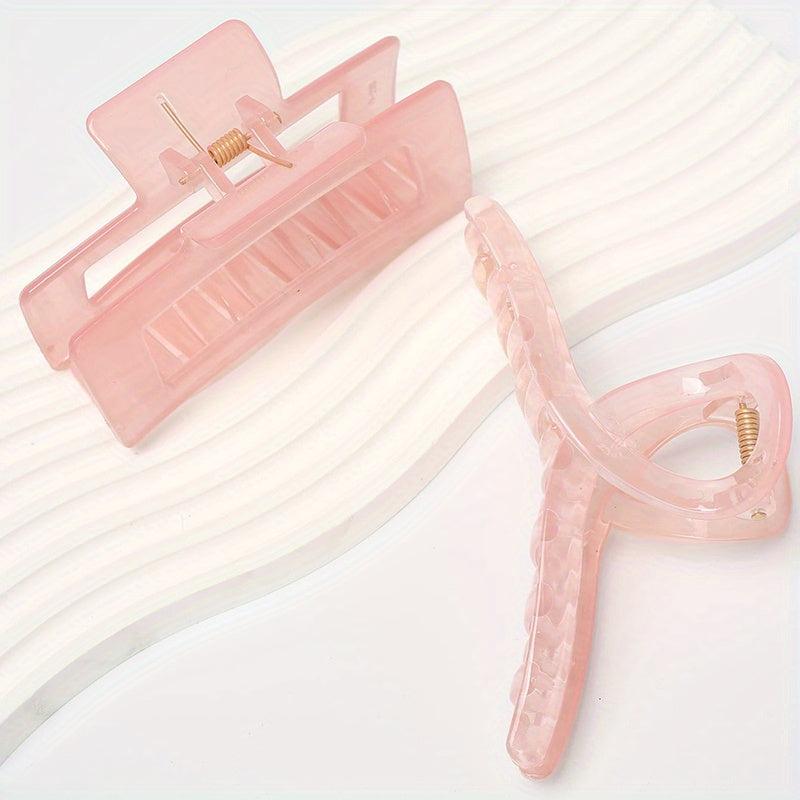 2pcs Transparent Square Hair Claw Hair Accessories