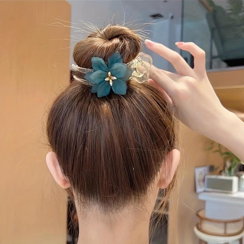 Acrylic Flower Hair Clip Vintage Hair Accessories
