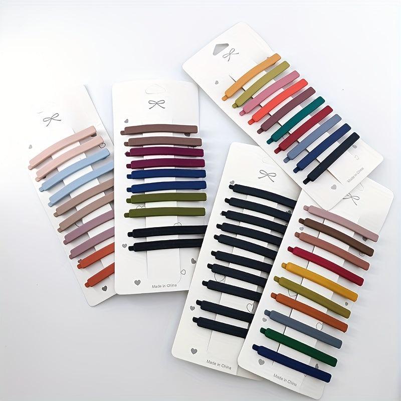 10pcs 6 Straight Clips Hair Clips Matte Side Clip For Women Girls