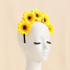 Boho Sunflower Hair Band Yellow Flower Headband