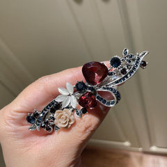 Crystal Carving Flower Hair Clips Vintage Spring Hair Pins