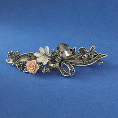 Crystal Carving Flower Hair Clips Vintage Spring Hair Pins
