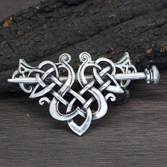 Viking Celtic Crown Hairpin Hair Accessories Silvery Irish Long Hair Decorative