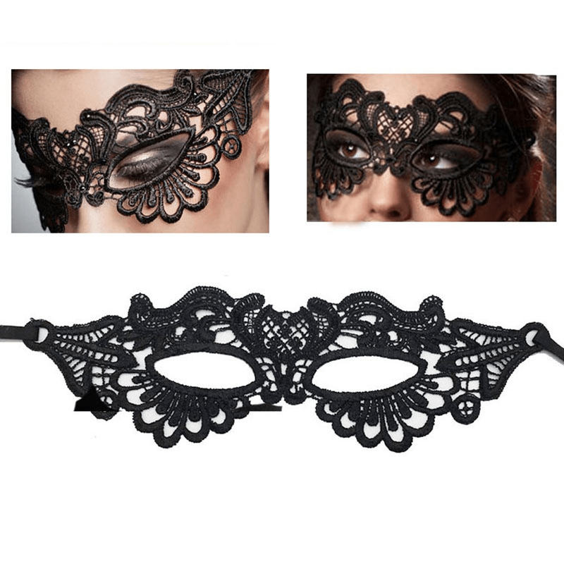 Lace Eye Mask Gothic Costume Animal Half Mask Cosplay Masquerade Dress Party