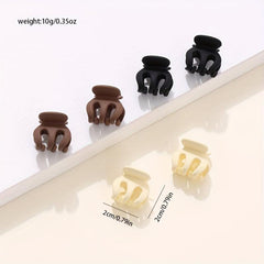 6pcs Mini Octopus Hair Claw Solid Hair Clip Style Shark Claw for Women Girls