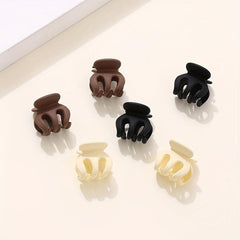 6pcs Mini Octopus Hair Claw Solid Hair Clip Style Shark Claw for Women Girls