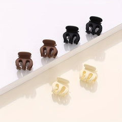 6pcs Mini Octopus Hair Claw Solid Hair Clip Style Shark Claw for Women Girls