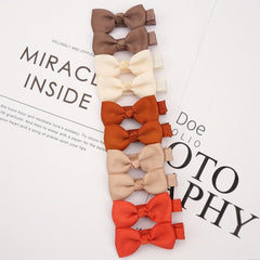 10 Pairs Mini Hair Bowknot Clips Ribbon Barrettes Hair Accessories for Girls