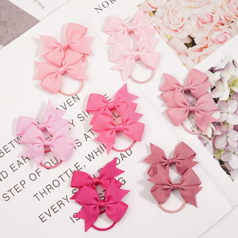 80Pcs Hair Bows Ponytail Ties Rubber Bands Hair Accessories