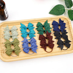 80Pcs Hair Bows Ponytail Ties Rubber Bands Hair Accessories