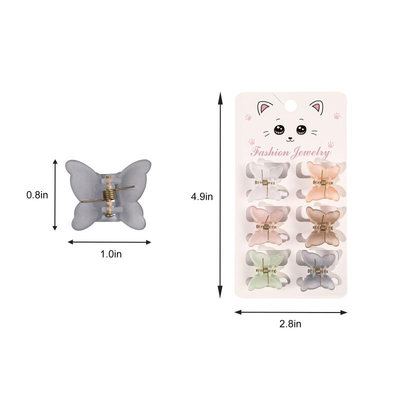 6pcs Small Butterfly Hair Claw Mini Insect Hair Claw Accessory for Women