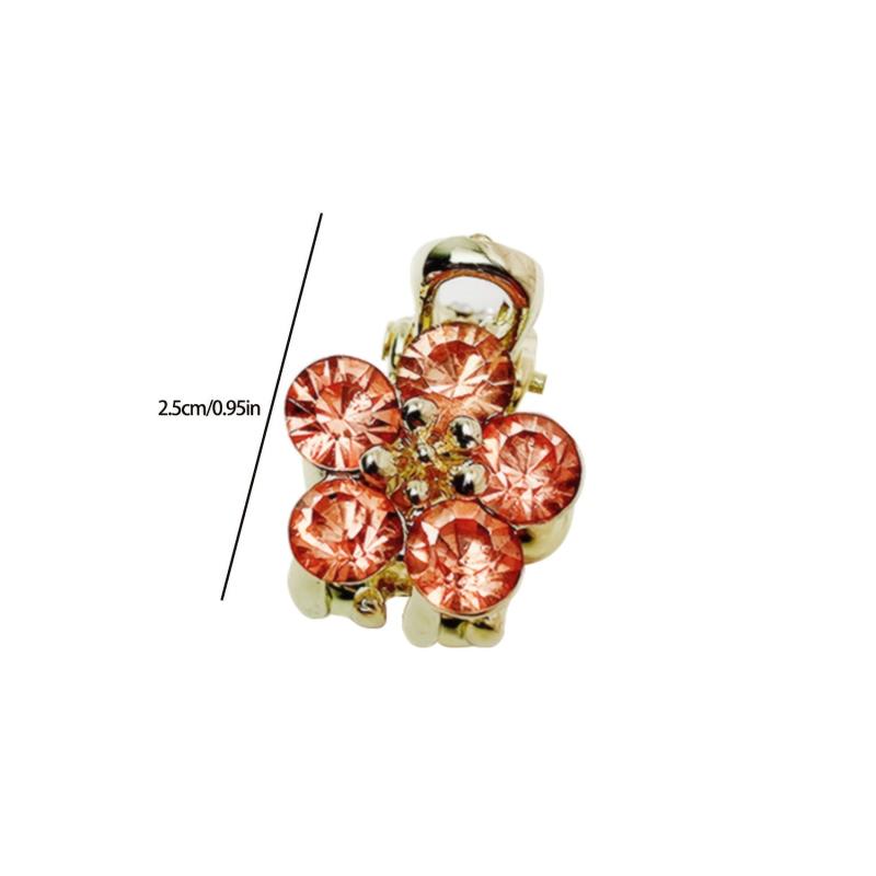 Crystal Flower Mini Hair Claw Clip Vintage Hairclip Hair Accessories