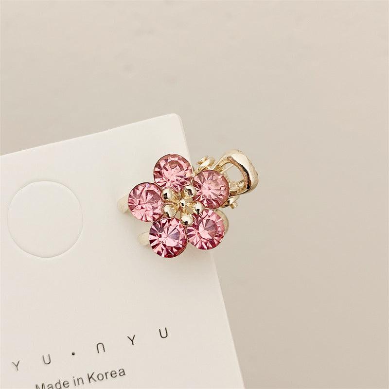 Crystal Flower Mini Hair Claw Clip Vintage Hairclip Hair Accessories
