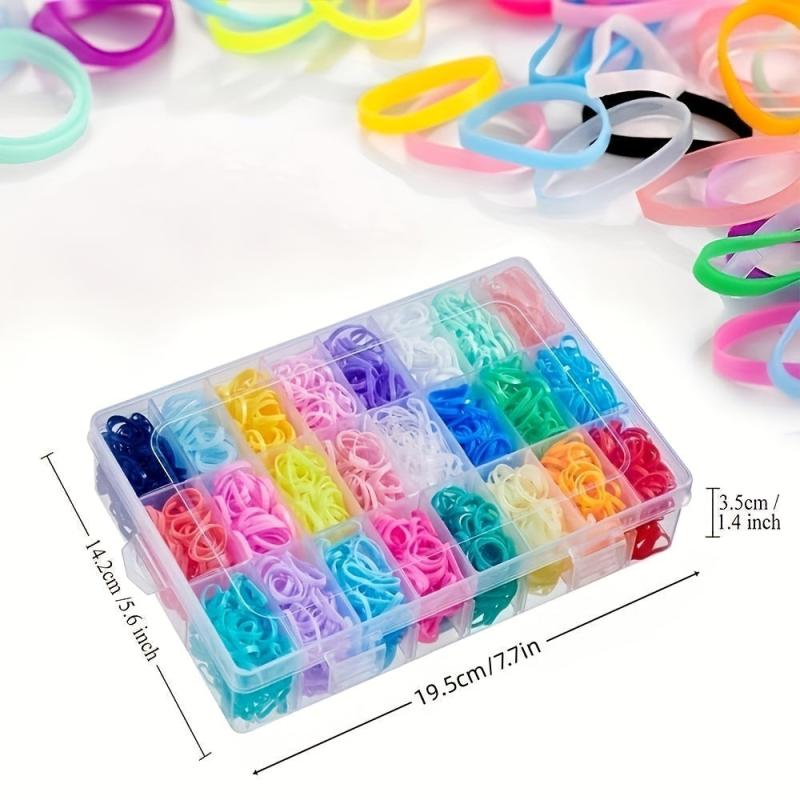 2000pcs Kids Hair Accessories Set Rubber Band Cutter Comb Hair Styling Tools
