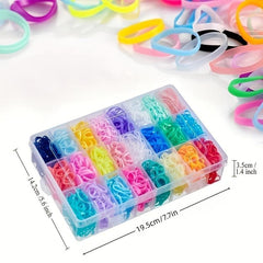 2000pcs Kids Hair Accessories Set Rubber Band Cutter Comb Hair Styling Tools