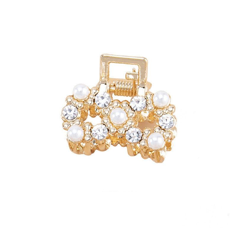 Sweet Mini Metal Claw Clip With Pearl Barrettes Hairpins Hair Accessories