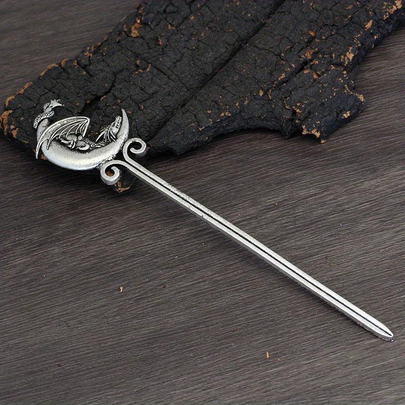 Vintage Dragon Hairpin Viking Metal Hair Sticks Women's Hair Accessories Jewelry