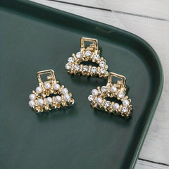 Rhinestone Pearl Hair Claw Shark Claw Holder