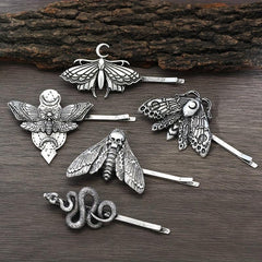 Viking Style Hairpin Snake Butterfly Gothic Skull Hair Accessory
