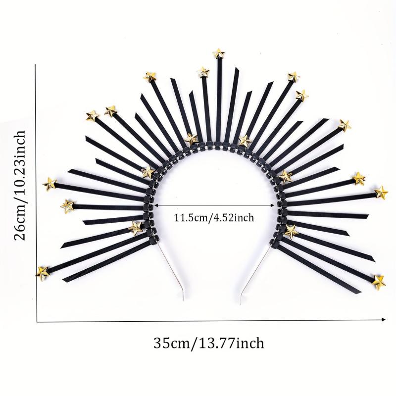 Vintage Spiked Headband Gothic Hair Hoop for Women